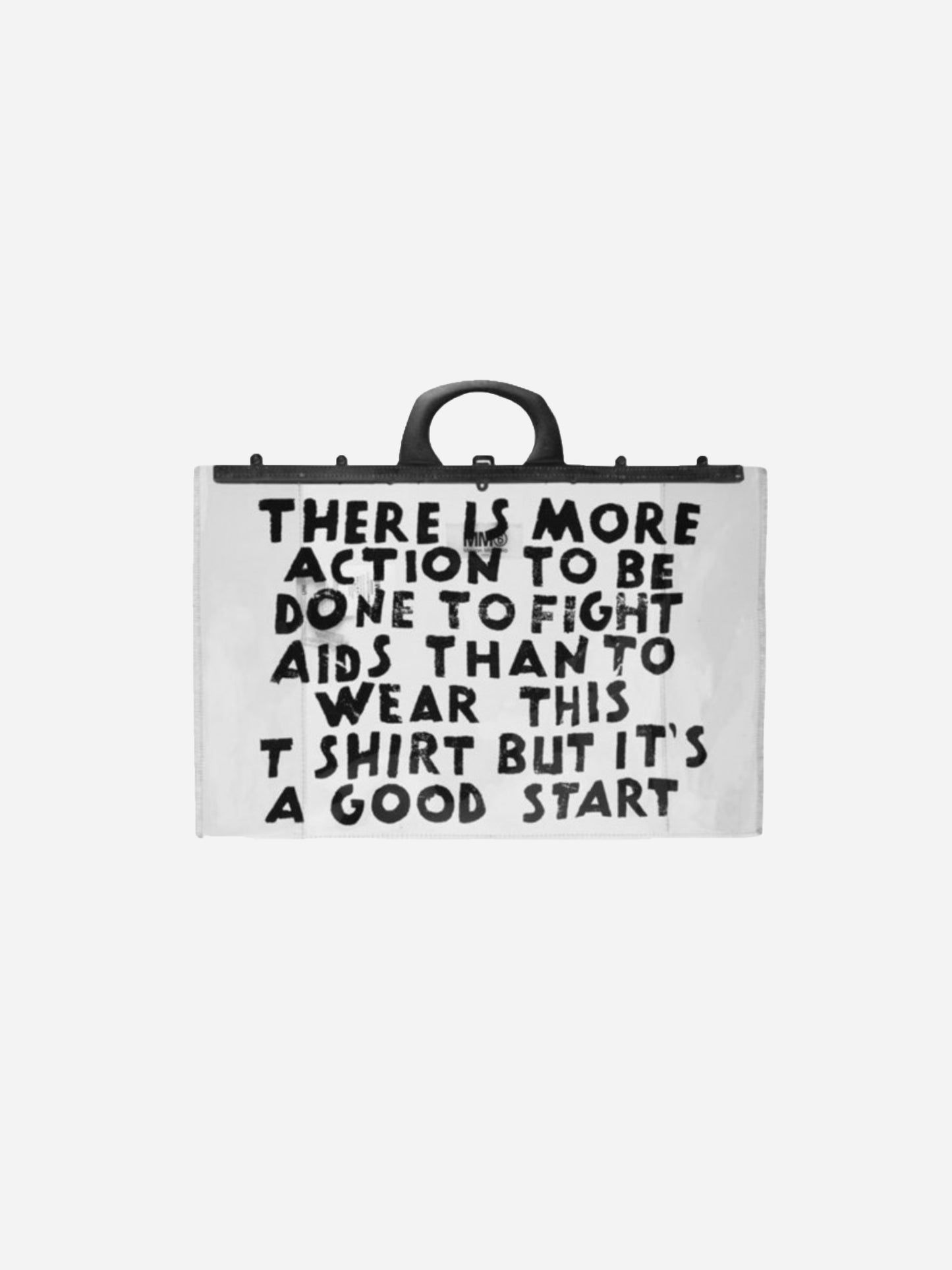 MAISON MARGIELA MM6 S/S 2019 AIDS CAMPAIGN TRANSPARENT PVC BAG.