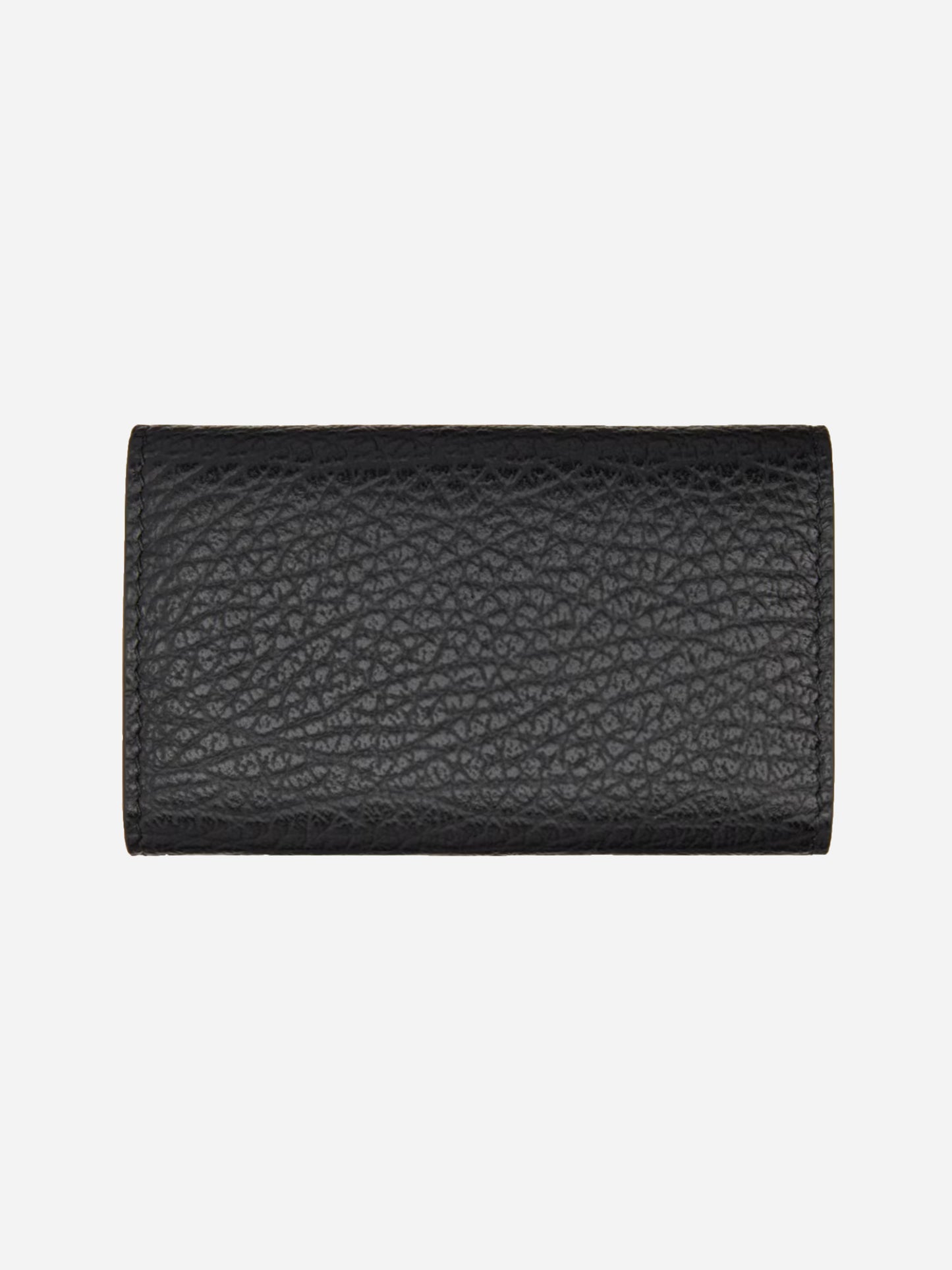 MAISON MARGIELA 4-STITCHES GRAINED LEATHER KEYHOLDER.