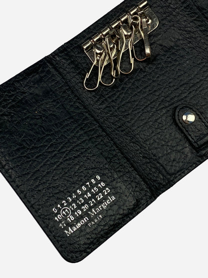 MAISON MARGIELA 4-STITCHES GRAINED LEATHER KEYHOLDER.