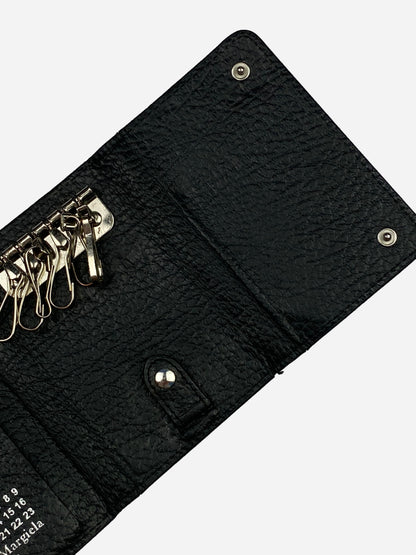 MAISON MARGIELA 4-STITCHES GRAINED LEATHER KEYHOLDER.