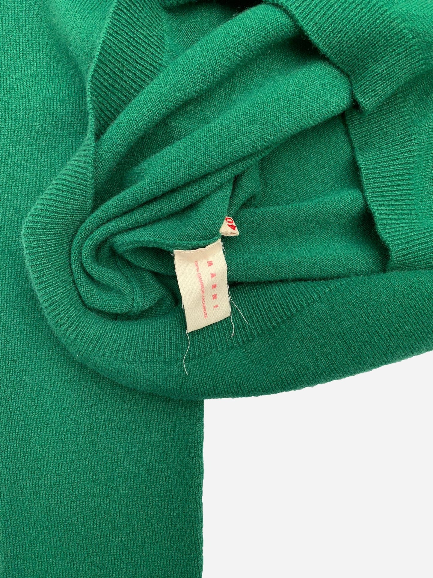 MARNI ELBOW PATCH 100% CASHMERE JUMPER. (40 / XS) - SEVENUES.