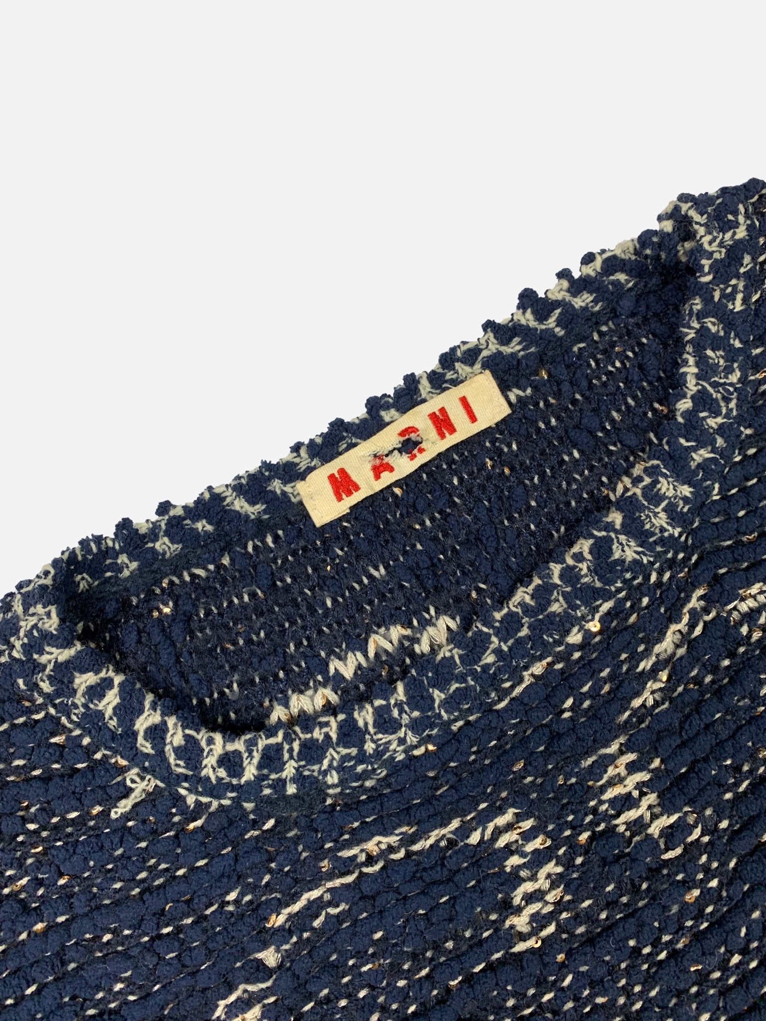 MARNI INTARSIA SEQUIN HEART KNIT JUMPER. (S) - SEVENUES.