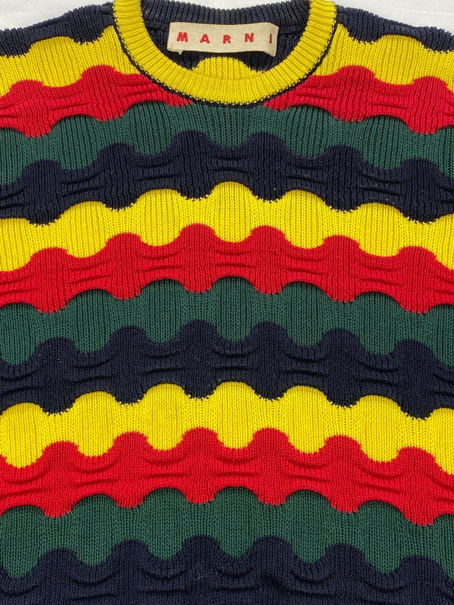 MARNI S/S 2017 MULTICOLOR SHORT - SLEEVE KNITWEAR JUMPER. (42 / M) - SEVENUES.