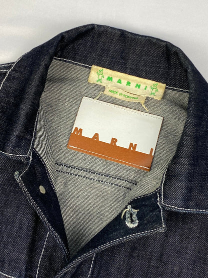 MARNI S/S 2019 RABBIT INDIGO DENIM JACKET. (44 / L) - SEVENUES.