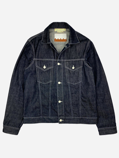 MARNI S/S 2019 RABBIT INDIGO DENIM JACKET. (44 / L) - SEVENUES.