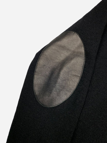 MARTIN MARGIELA V - NECK ELBOW PATCH KNITWEAR JUMPER. (S) - SEVENUES.