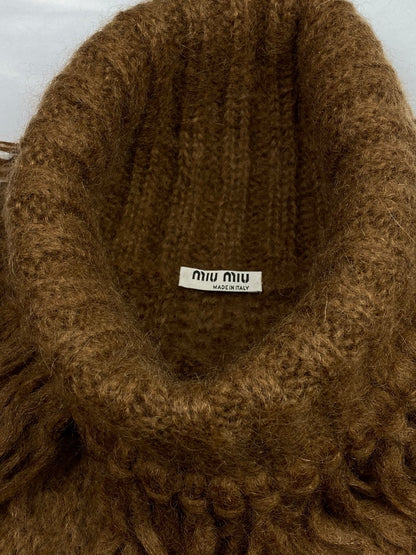 MIU MIU F/W 2018 RUNWAY FRINGE MOHAIR TURTLENECK. (38 / M) - SEVENUES.