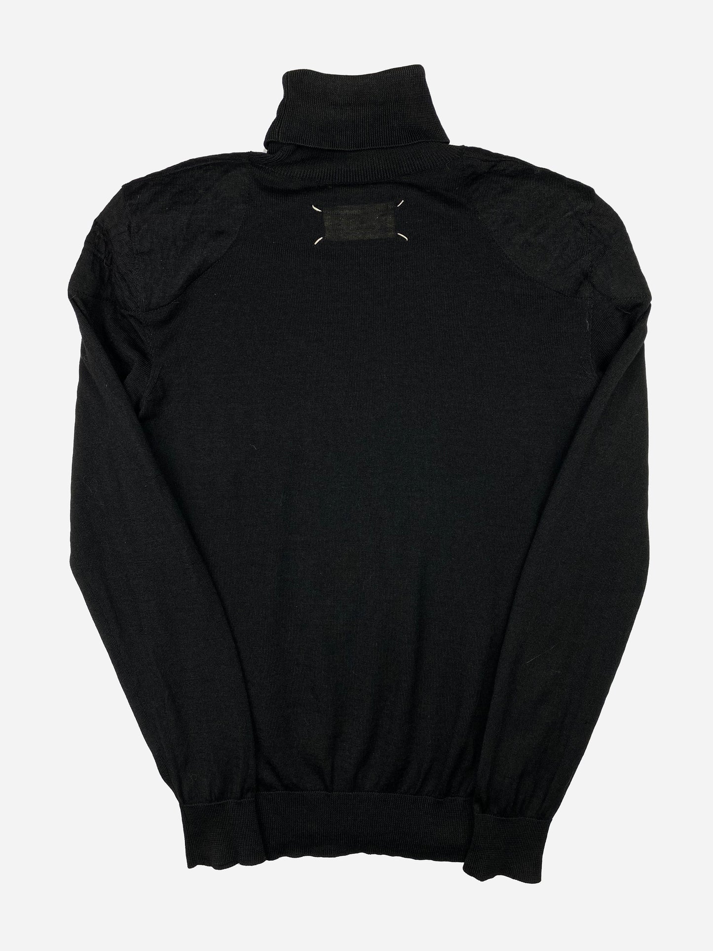 MAISON MARTIN MARGIELA F/W 2007 PADDED SHOULDERS KNIT TURTLENECK. (L)