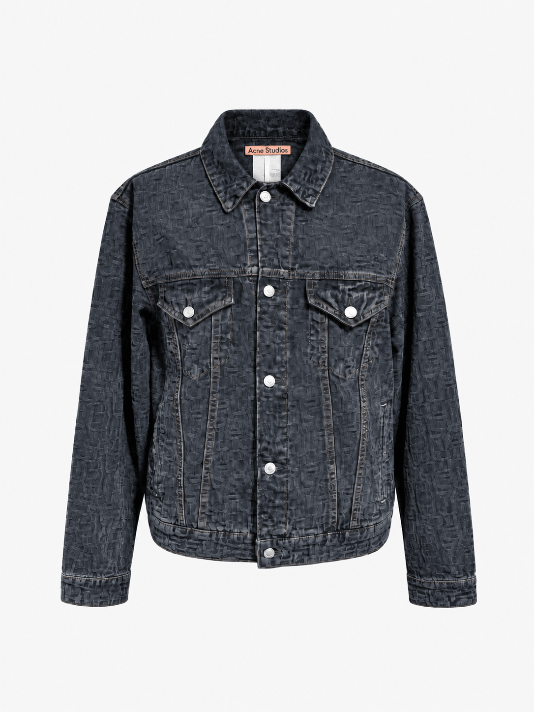 MONOGRAM PATTERN DENIM JACKET. (50 / M) - SEVENUES.
