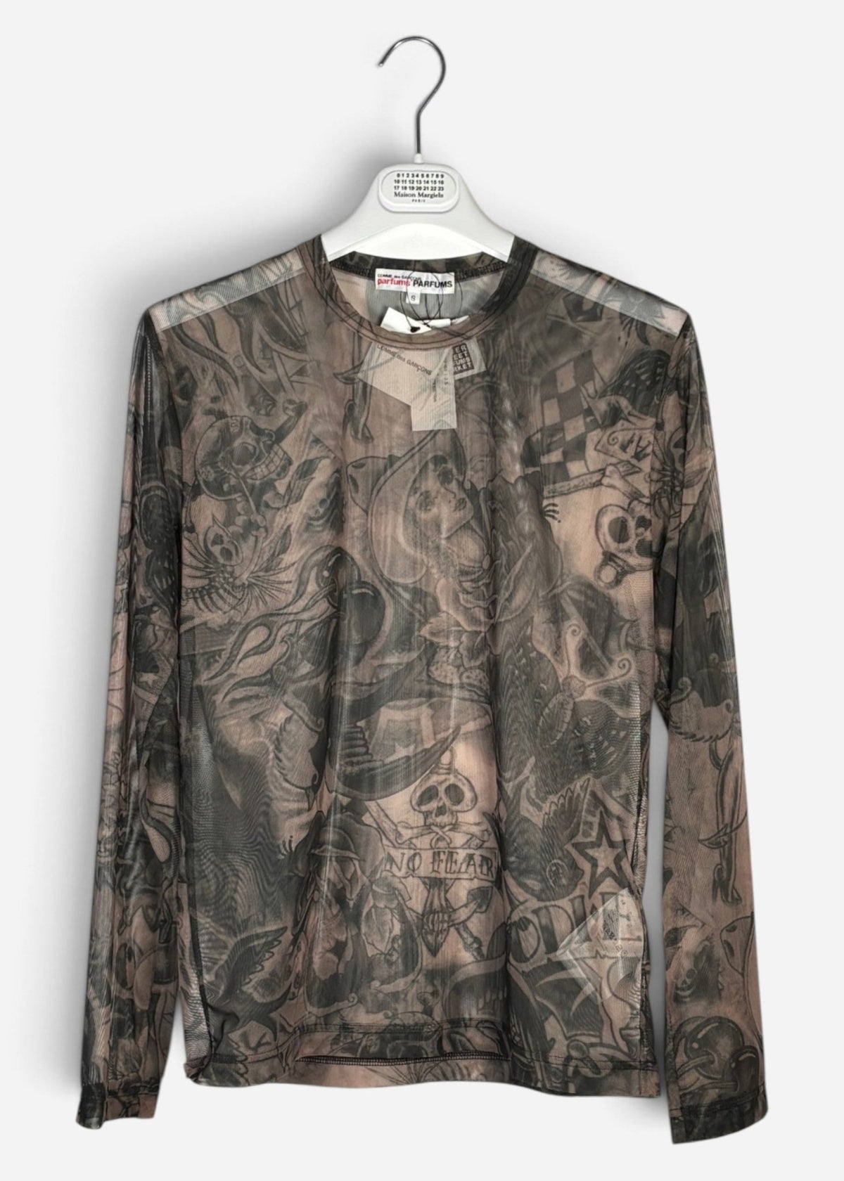 PARFUMS PRINTED MESH LONGSLEEVE. (S) - SEVENUES.