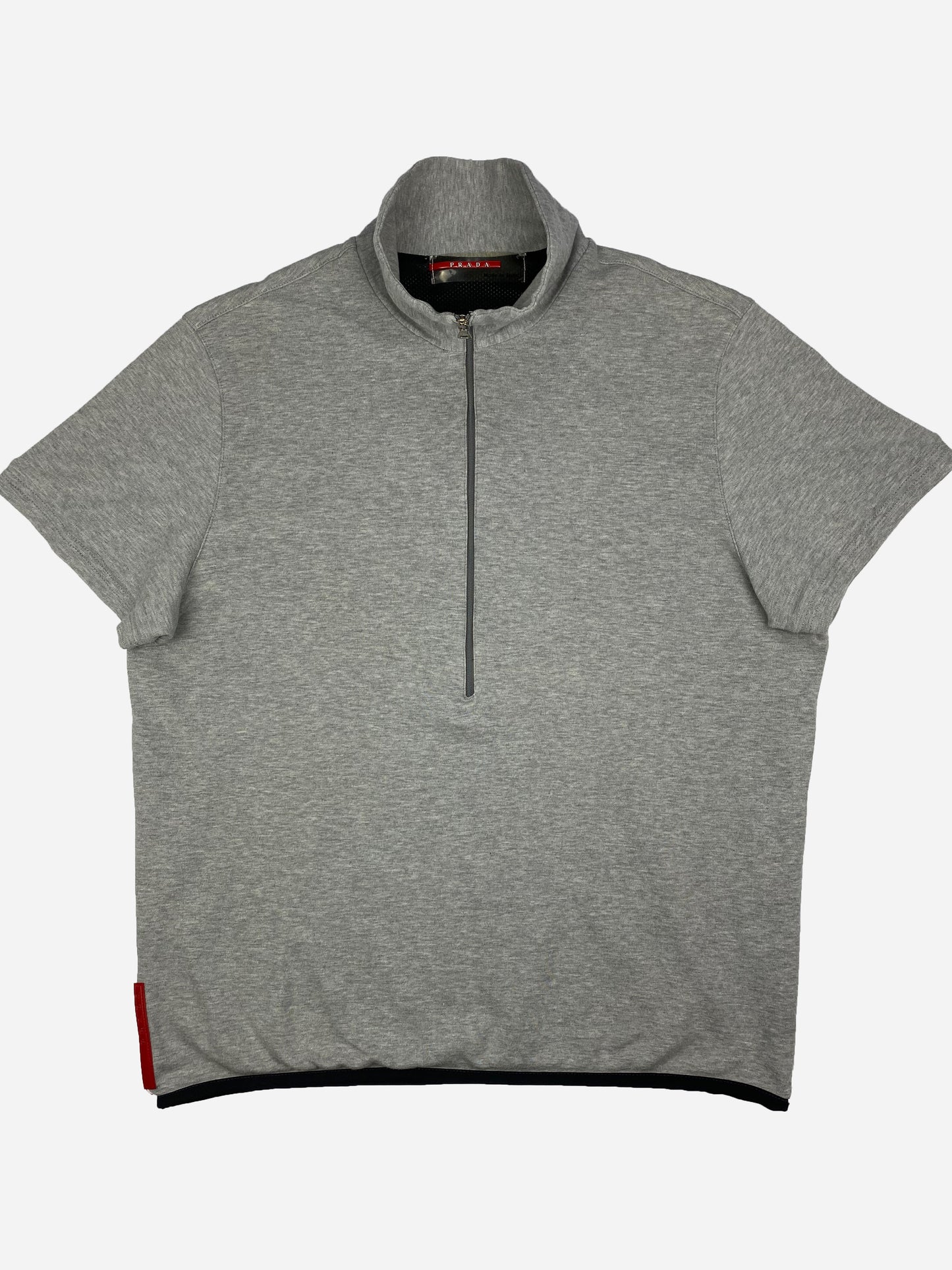 PRADA LINEA ROSSA S/S 1999 HALF-ZIP POLOSHIRT. (L)