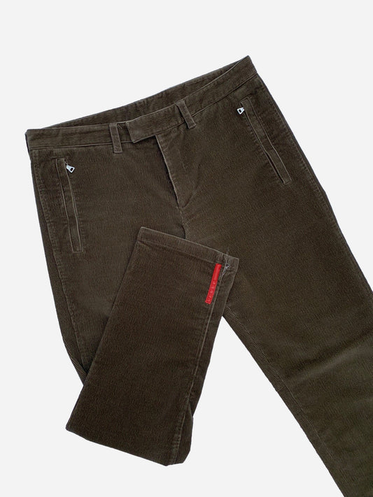 PRADA LINEA ROSSA CORDUROY SUIT PANTS. (48 / M) - SEVENUES.