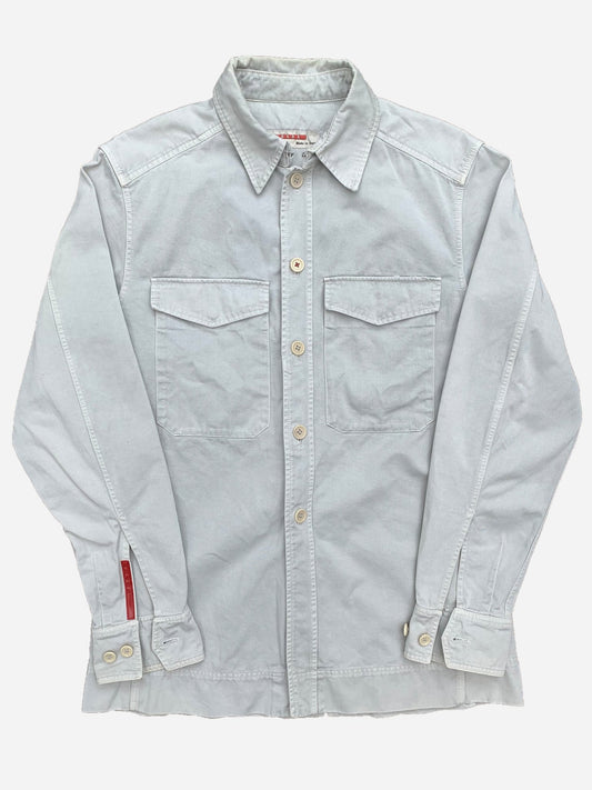 PRADA LINEA ROSSA COTTON TWILL OVERSHIRT. (L) - SEVENUES.