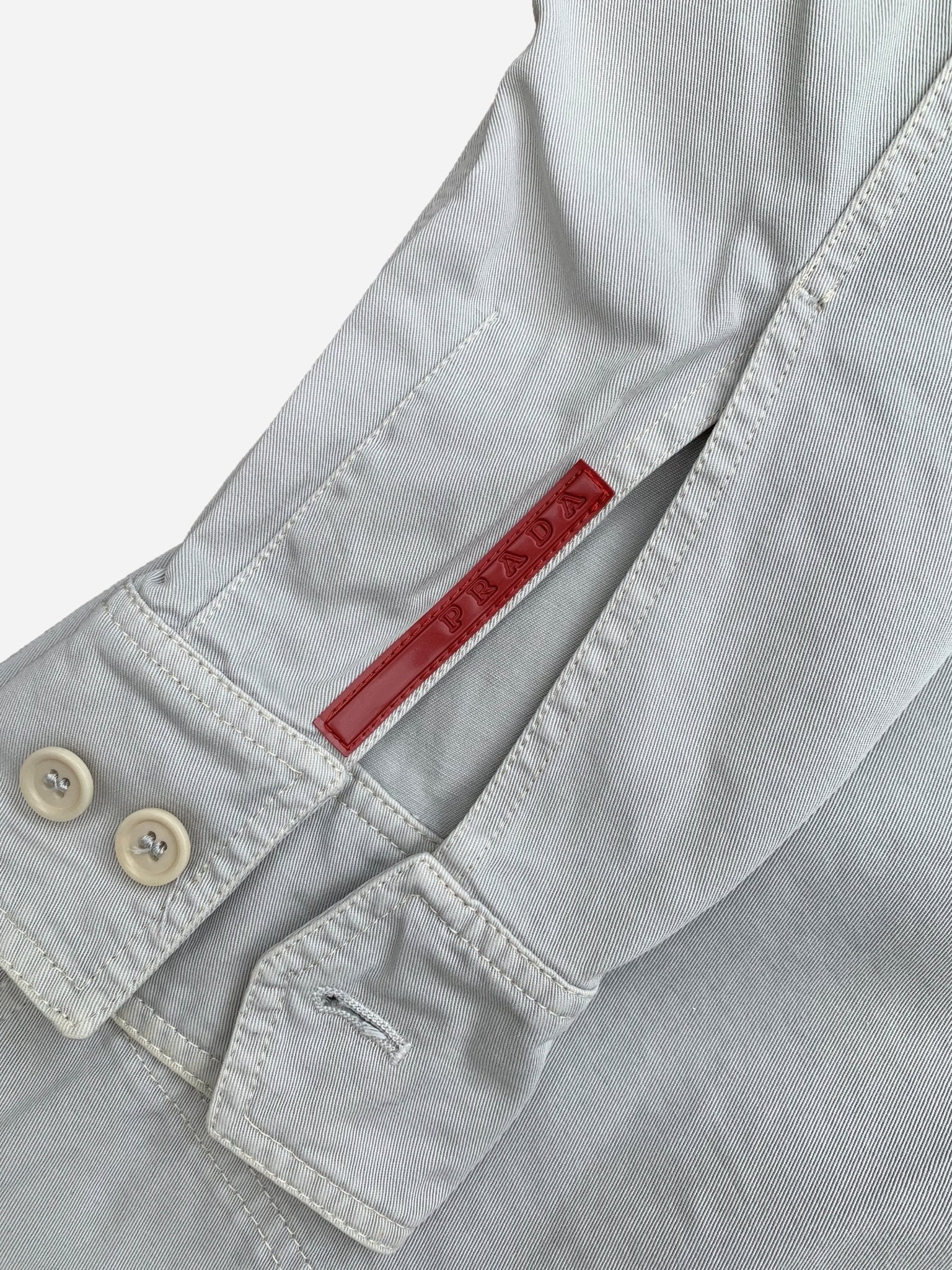 PRADA LINEA ROSSA COTTON TWILL OVERSHIRT. (L) - SEVENUES.