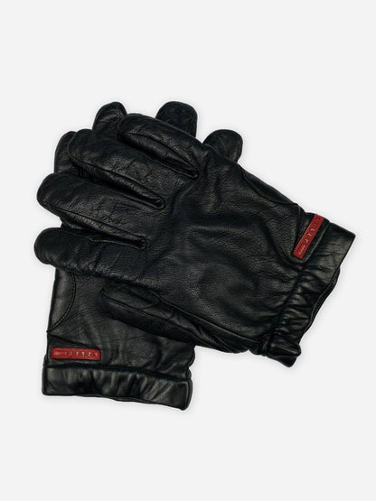 PRADA LINEA ROSSA F/W 2001 LEATHER GLOVES. - SEVENUES.