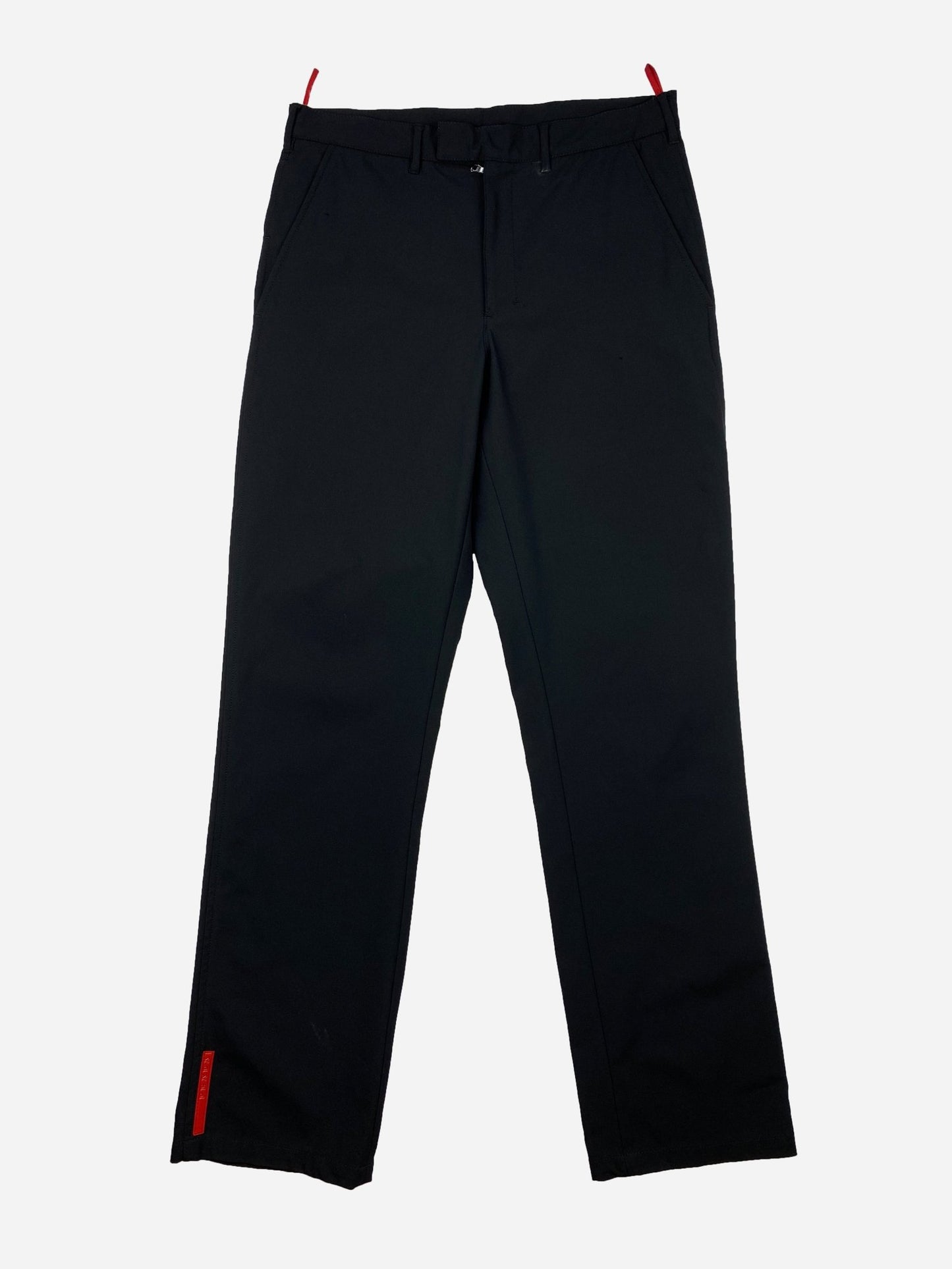 PRADA LINEA ROSSA F/W 2004 NYLON GARBADINE SUIT PANTS. (46 / S) - SEVENUES.