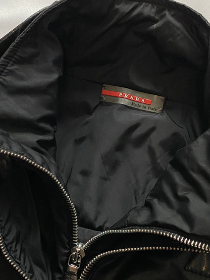 PRADA LINEA ROSSA F/W 2009 ZIP - UP LEATHER JACKET. (48 / M) - SEVENUES.