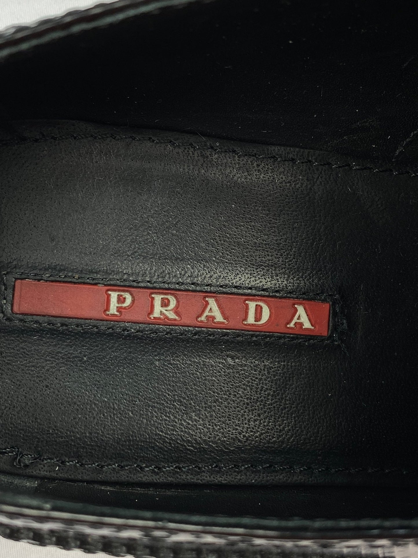 PRADA LINEA ROSSA MONKSTRAP LEATHER DERBYS. (40 1/2) - SEVENUES.