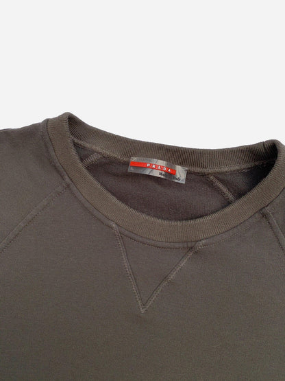 PRADA LINEA ROSSA RAGLAN CREWNECK SWEATSHIRT. (M) - SEVENUES.