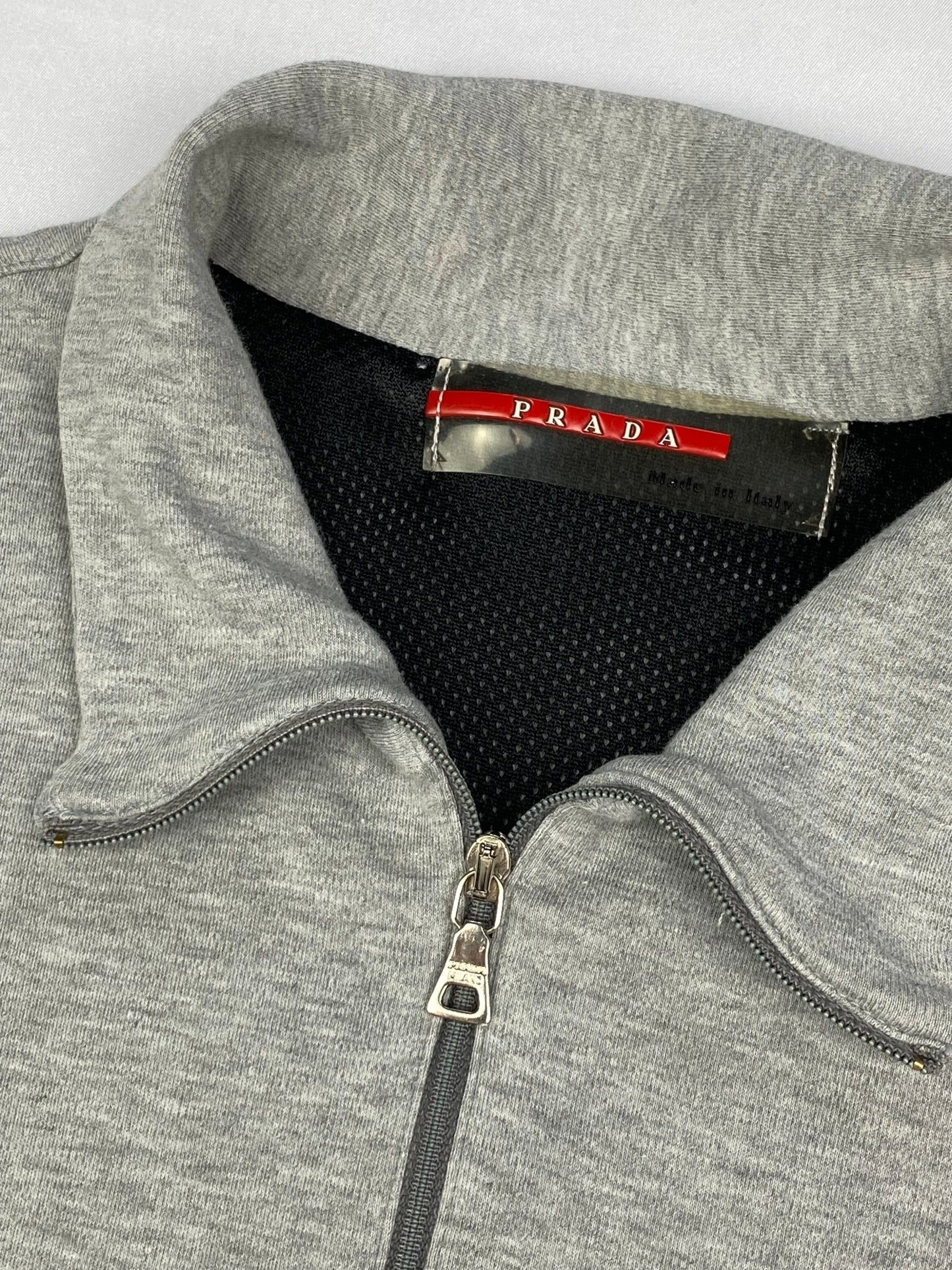 PRADA LINEA ROSSA S/S 1999 HALF - ZIP POLOSHIRT. (L) - SEVENUES.