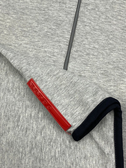 PRADA LINEA ROSSA S/S 1999 HALF - ZIP POLOSHIRT. (L) - SEVENUES.