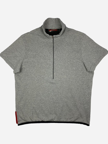 PRADA LINEA ROSSA S/S 1999 HALF - ZIP POLOSHIRT. (L) - SEVENUES.