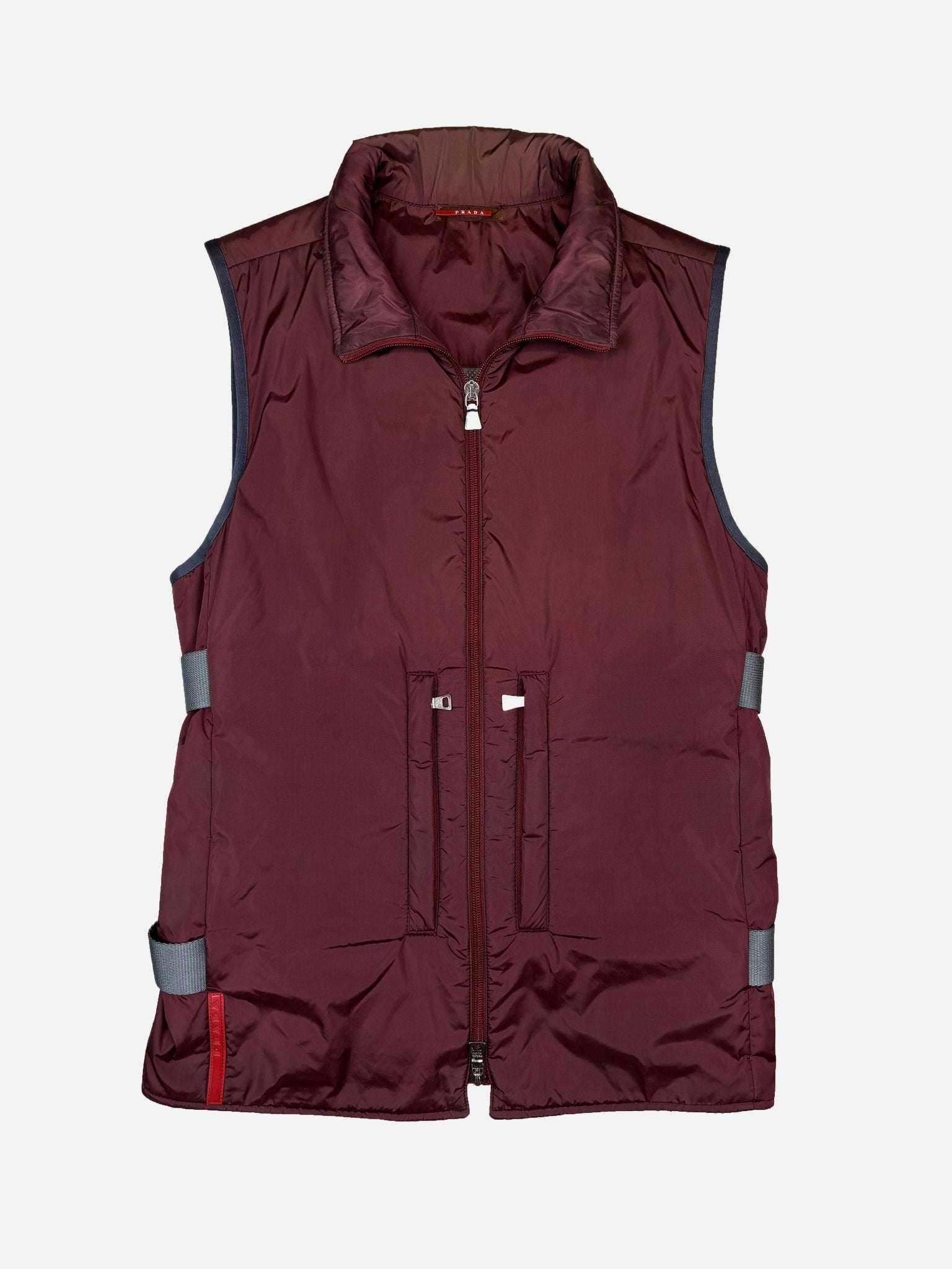 PRADA LINEA ROSSA S/S 1999 STRAPPED NYLON VEST. (48 / M) - SEVENUES.