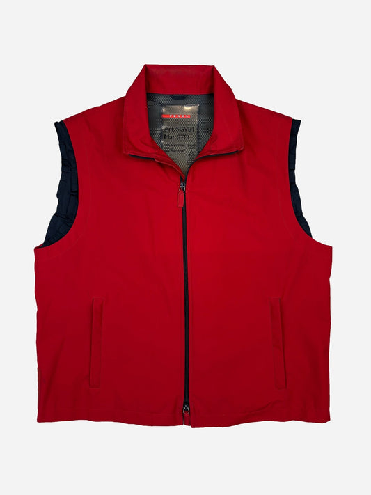 PRADA LINEA ROSSA S/S 2001 NYLON VEST. (56 / XL) - SEVENUES.