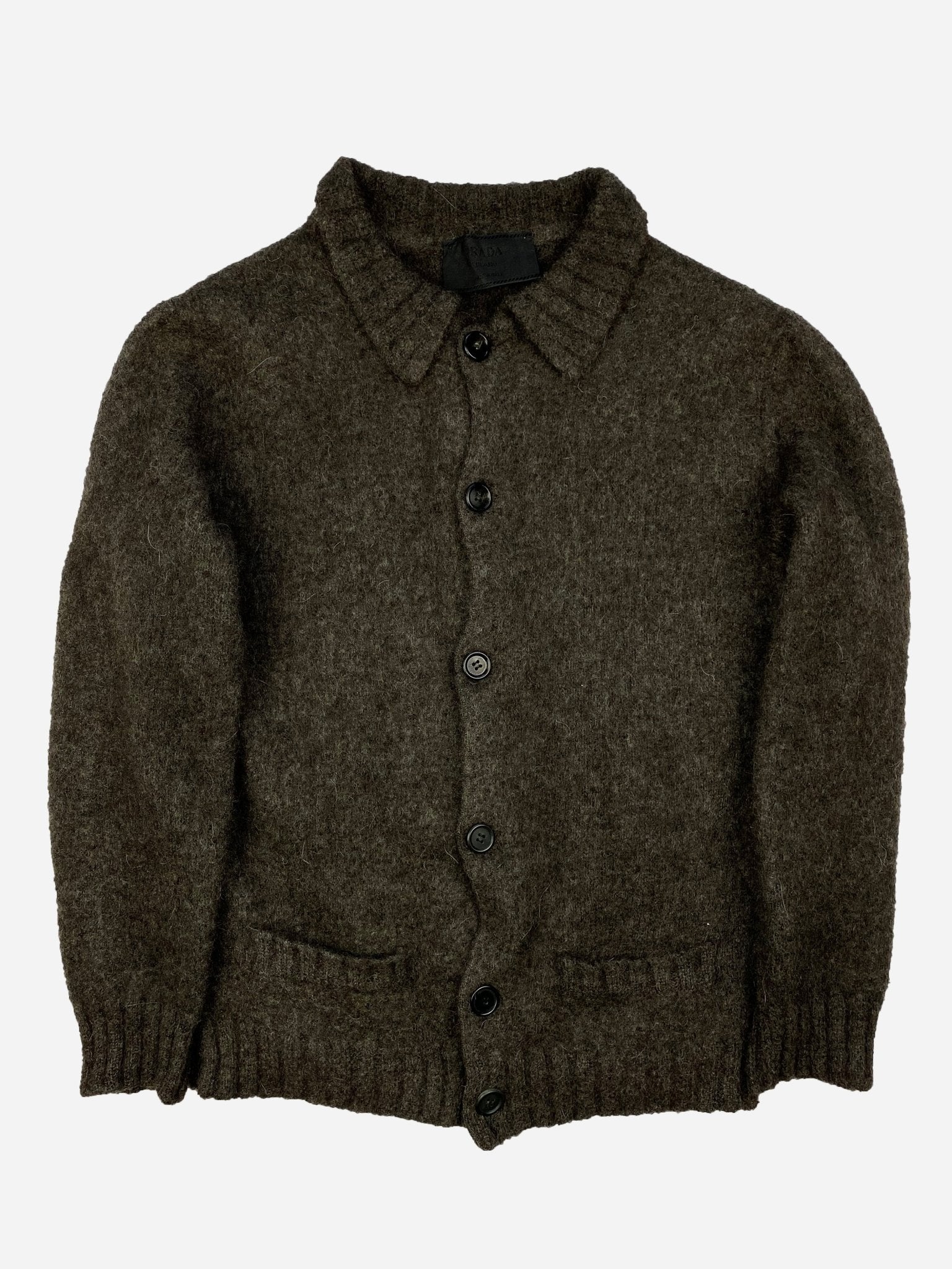 PRADA MILANO 1990's ALPACA MOHAIR CARDIGAN. (S) - SEVENUES.