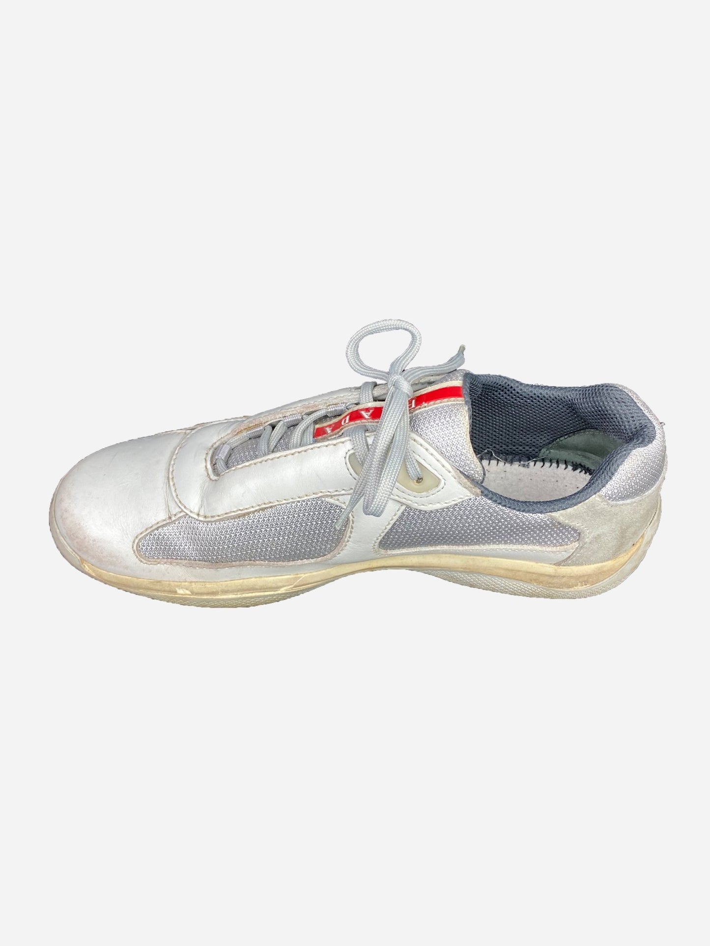 PRADA MILANO AMERICAS CUP LEATHER SNEAKER. (44) - SEVENUES.