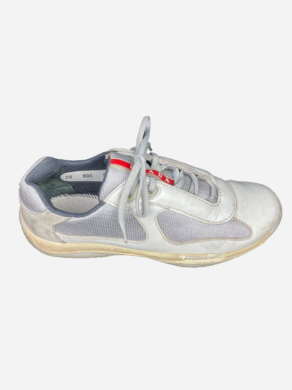 PRADA MILANO AMERICAS CUP LEATHER SNEAKER. (44) - SEVENUES.