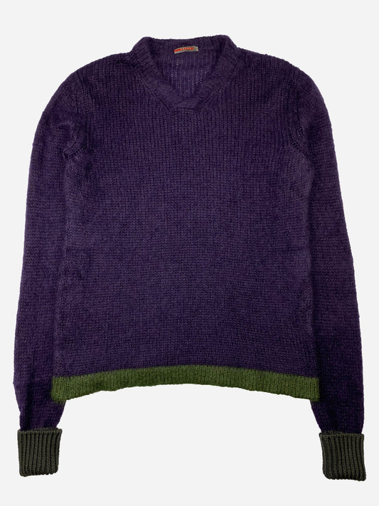 PRADA MILANO A/W '01 FUZZY MOHAIR KNITWEAR JUMPER. (52 / L) - SEVENUES.