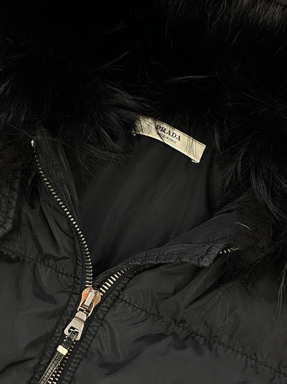 PRADA MILANO FOX - FUR COLLAR DOWN COAT. (44 / M) - SEVENUES.