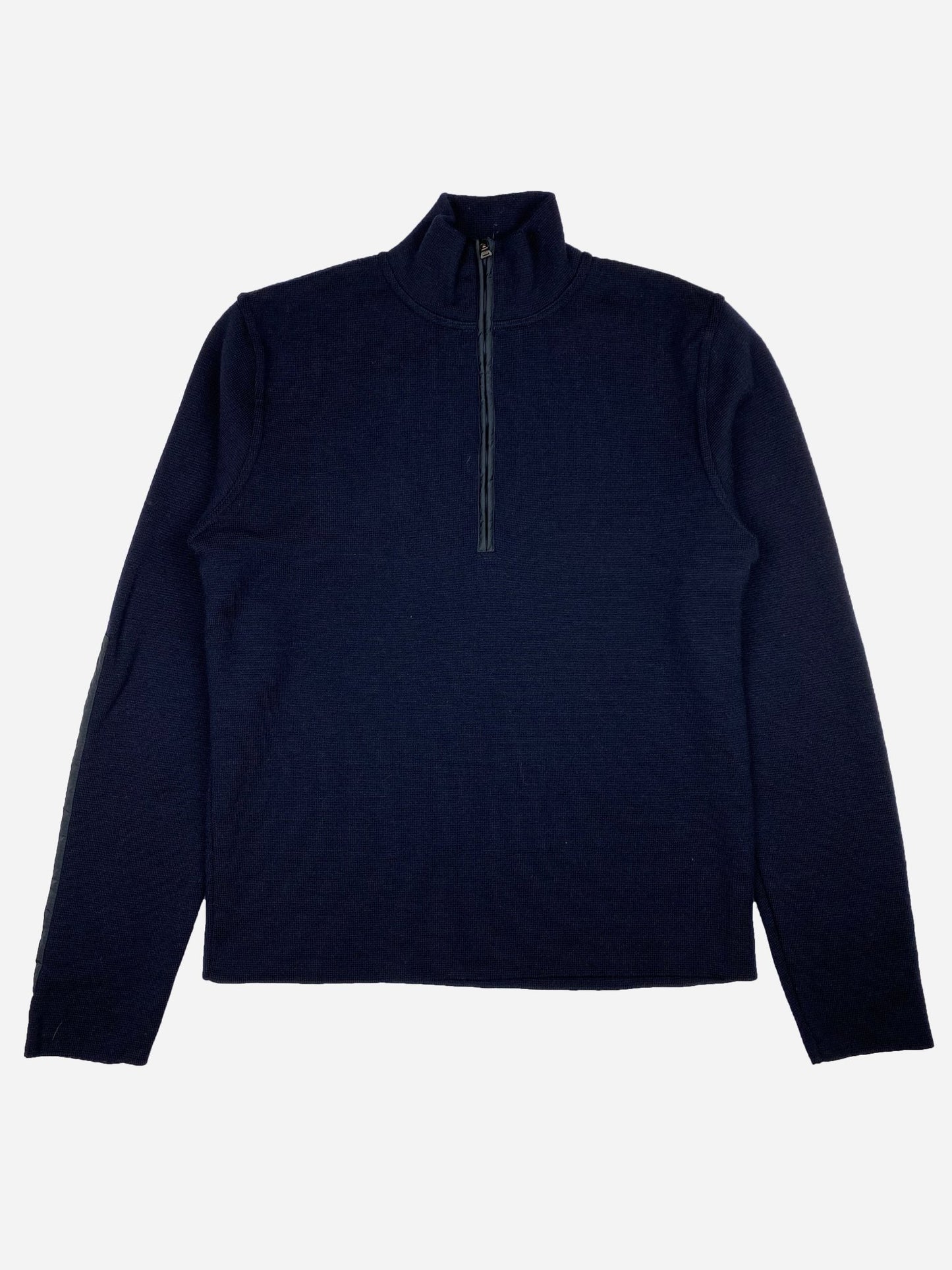 PRADA MILANO F/W 2003 WOOL KNITWEAR HALF - ZIP. (48 / M) - SEVENUES.