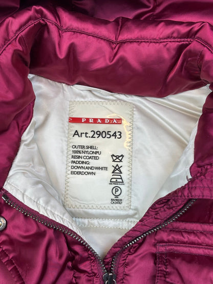 PRADA MILANO F/W 2013 LOGO - PLAQUE DOWN JACKET. (38 / M) - SEVENUES.