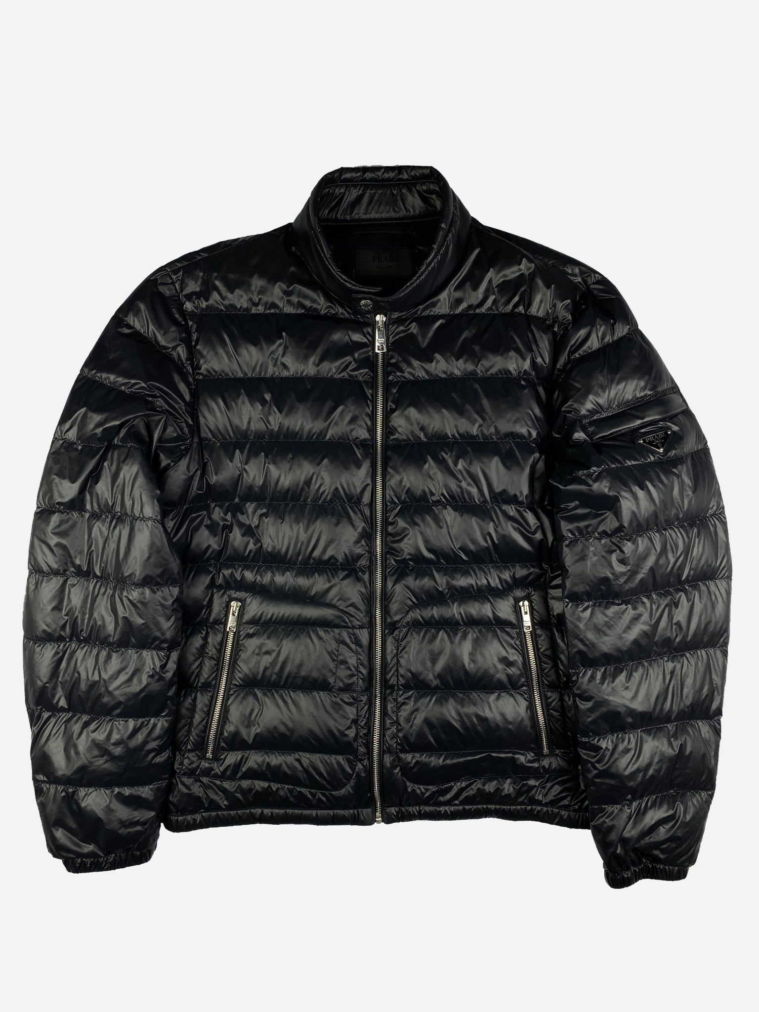 PRADA MILANO F/W 2019 LOGO - PLAQUE DOWN JACKET. (52 / L) - SEVENUES.