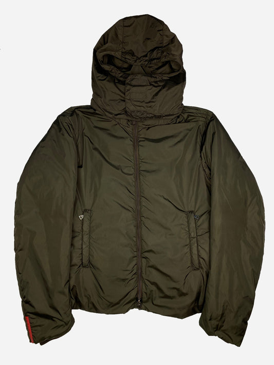 PRADA MILANO LINEA ROSSA A/W '03 NYLON PADDED JACKET. (50 / M) - SEVENUES.