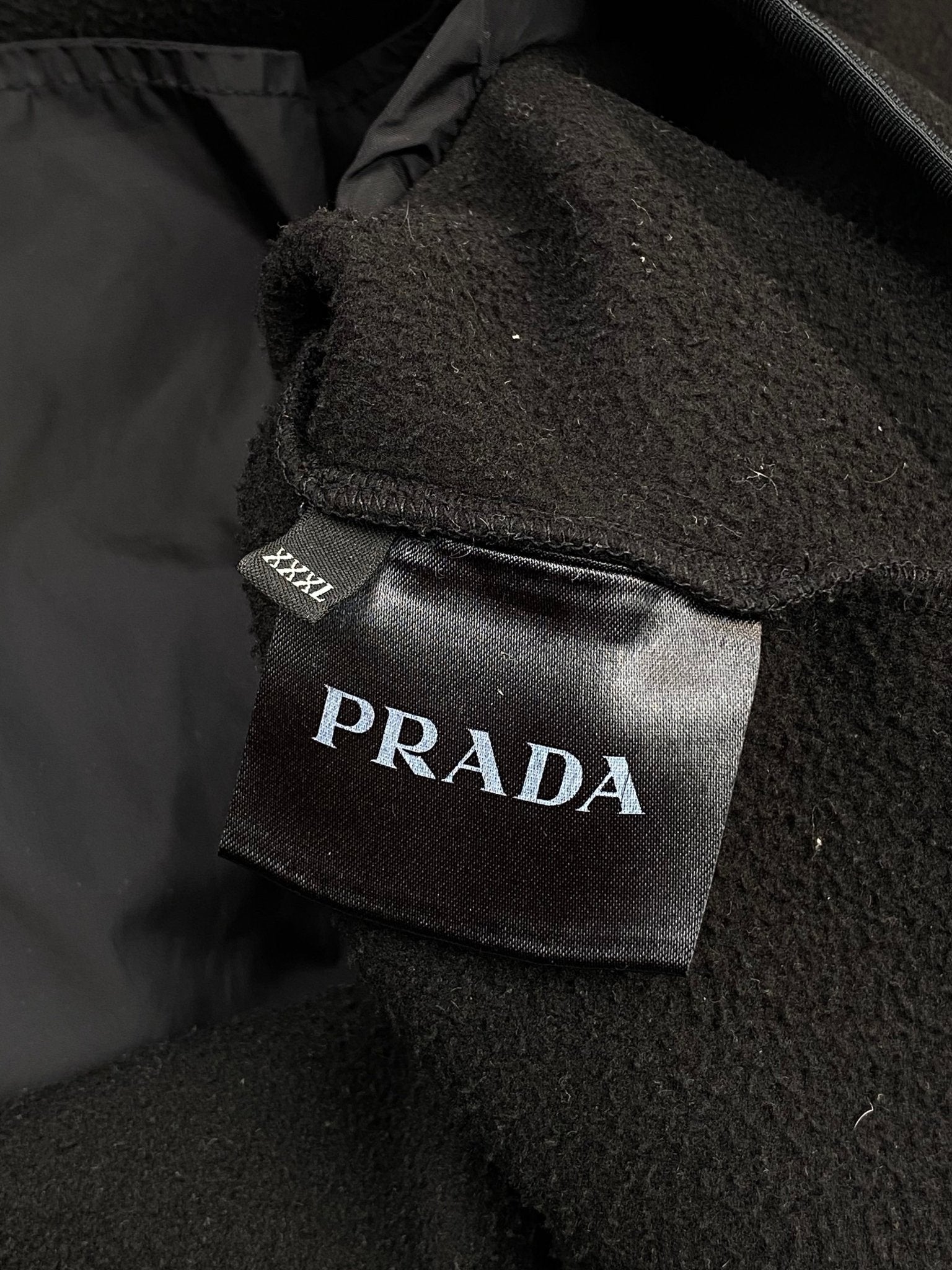 PRADA MILANO LINEA ROSSA F/W 2014 FLEECE & NYLON ZIP - UP JACKET. (XXXL) - SEVENUES.