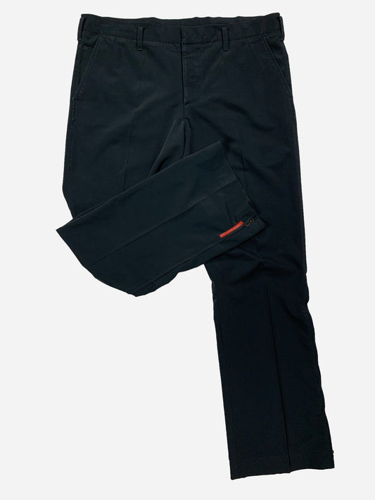 PRADA MILANO LINEA ROSSA GARBADINE NYLON SUIT PANTS. (52 / L) - SEVENUES.