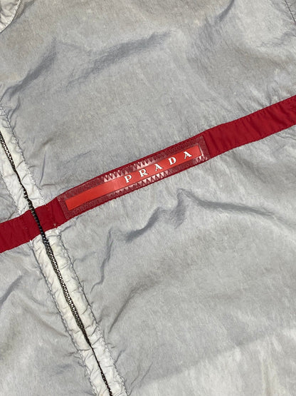 PRADA MILANO LINEA ROSSA RUBBER PATCH NYLON JACKET. (48 / M) - SEVENUES.