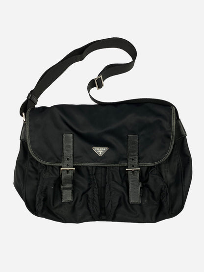 PRADA MILANO NYLON CROSSBODY MESSENGER BAG. - SEVENUES.