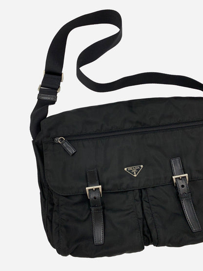 PRADA MILANO NYLON CROSSBODY MESSENGER BAG. - SEVENUES.