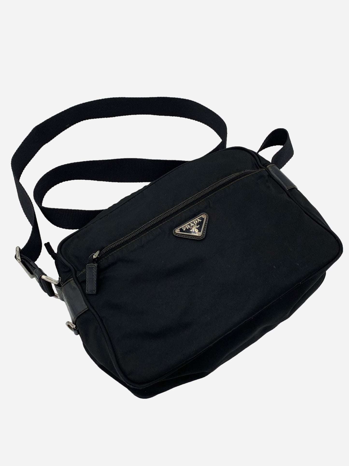 PRADA MILANO NYLON MESSENGER CROSSBODY BAG. - SEVENUES.