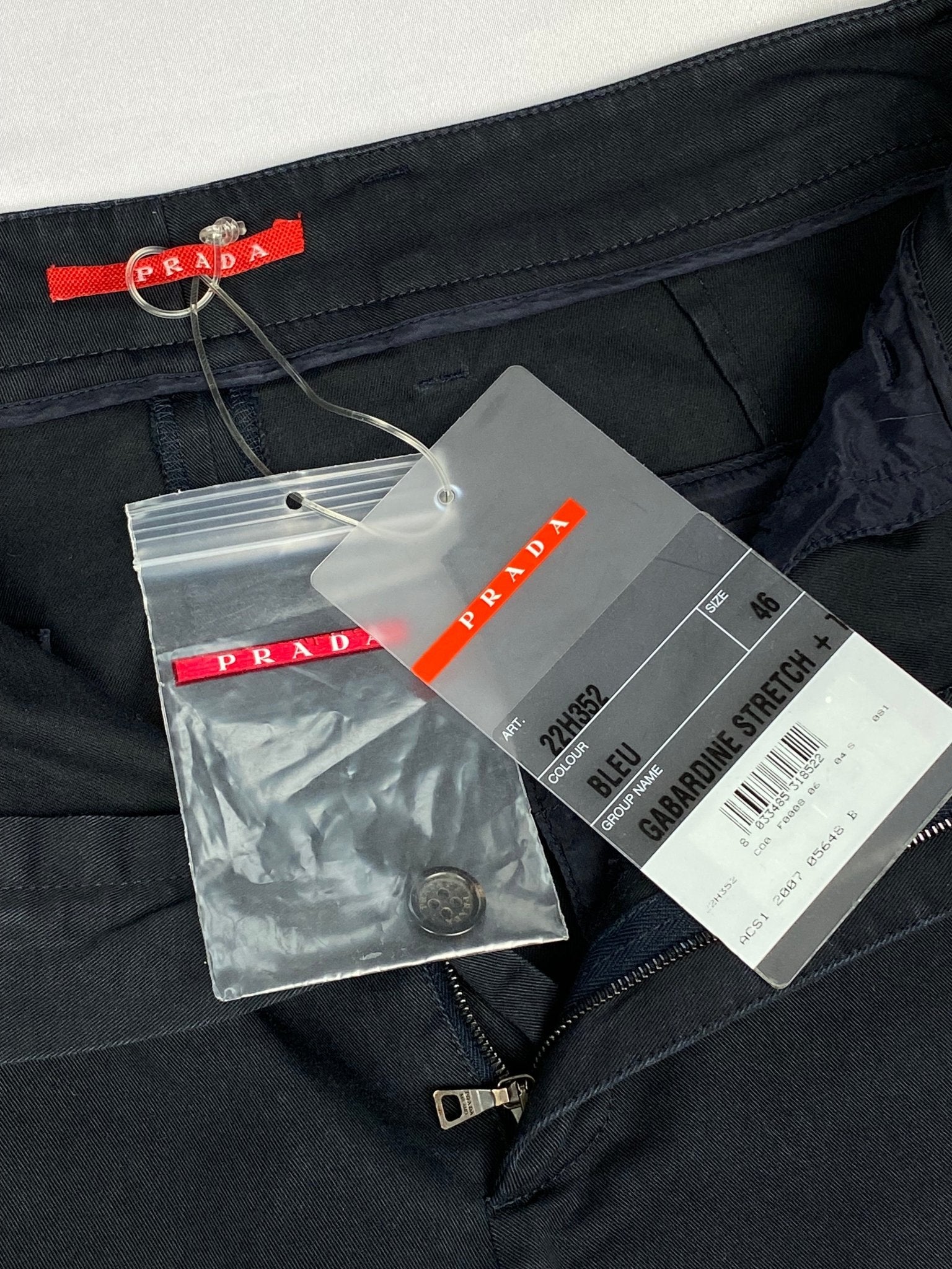 PRADA MILANO S/S 2007 LINEA ROSSA SUIT PANTS. (46 / L) - SEVENUES.