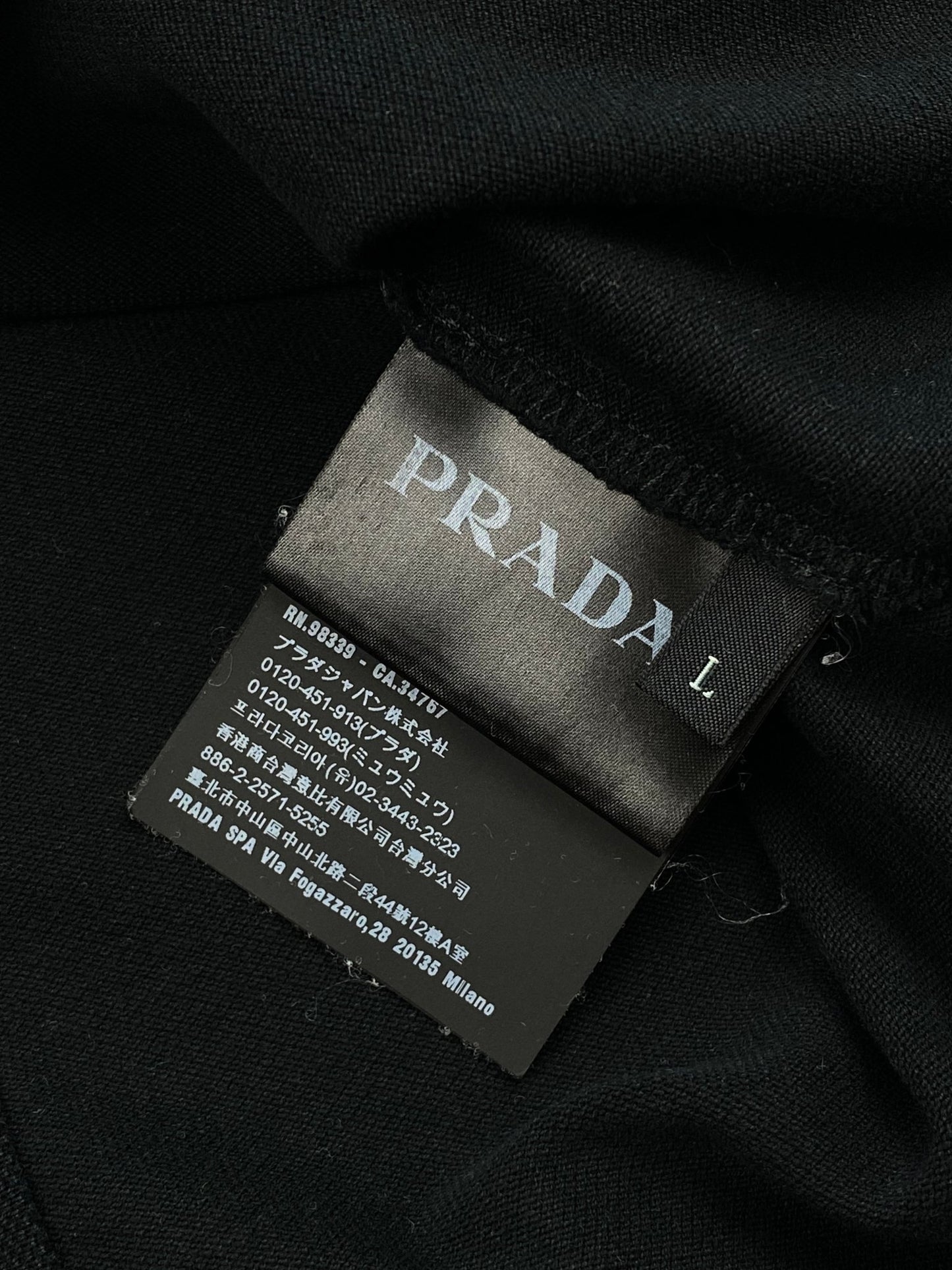 PRADA MILANO S/S 2018 PIQUÉ POLO SHIRT. (L) - SEVENUES.