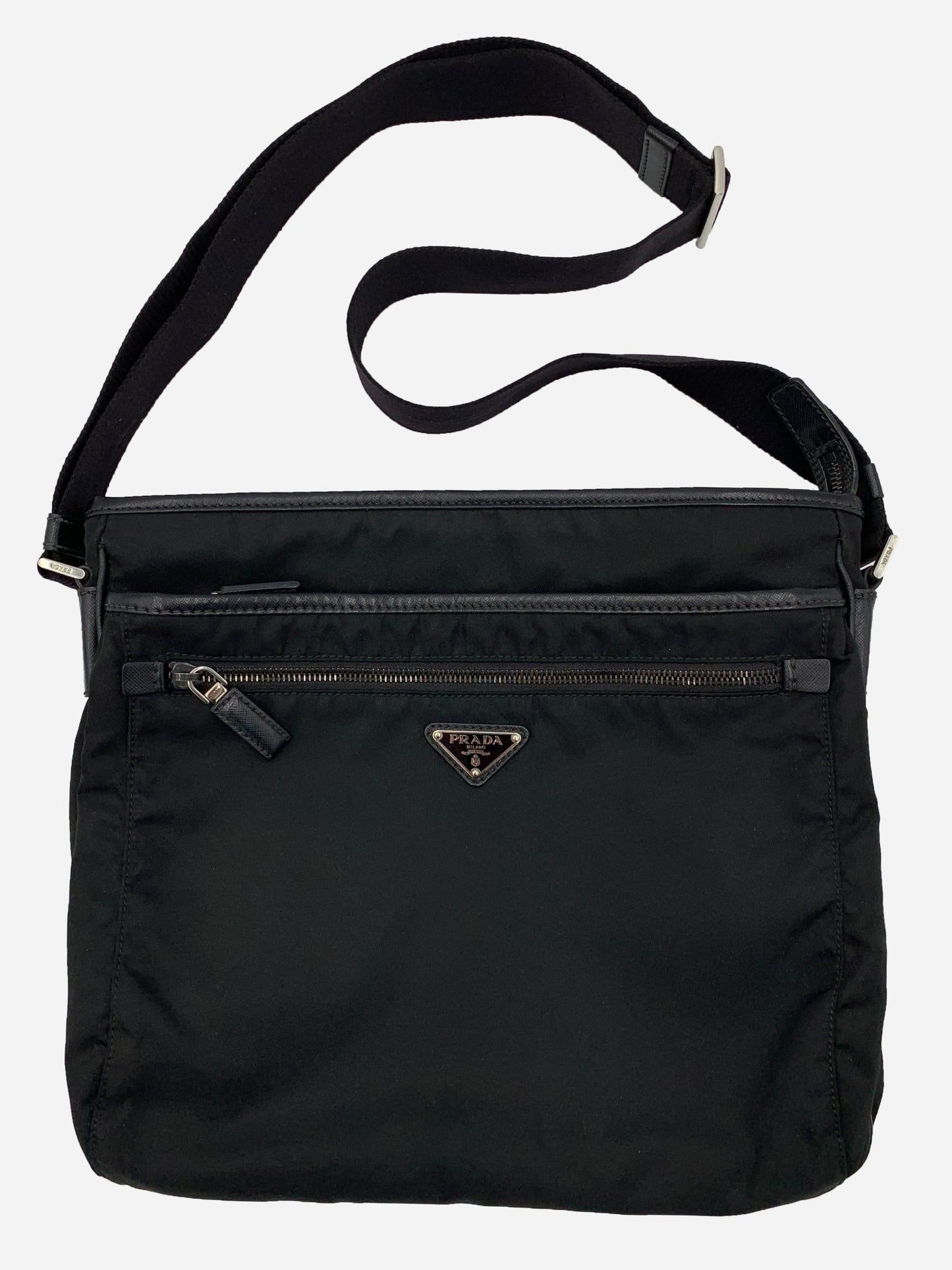 PRADA MILANO TESSUTO NYLON BANDOULIERE MESSENGER BAG. - SEVENUES.