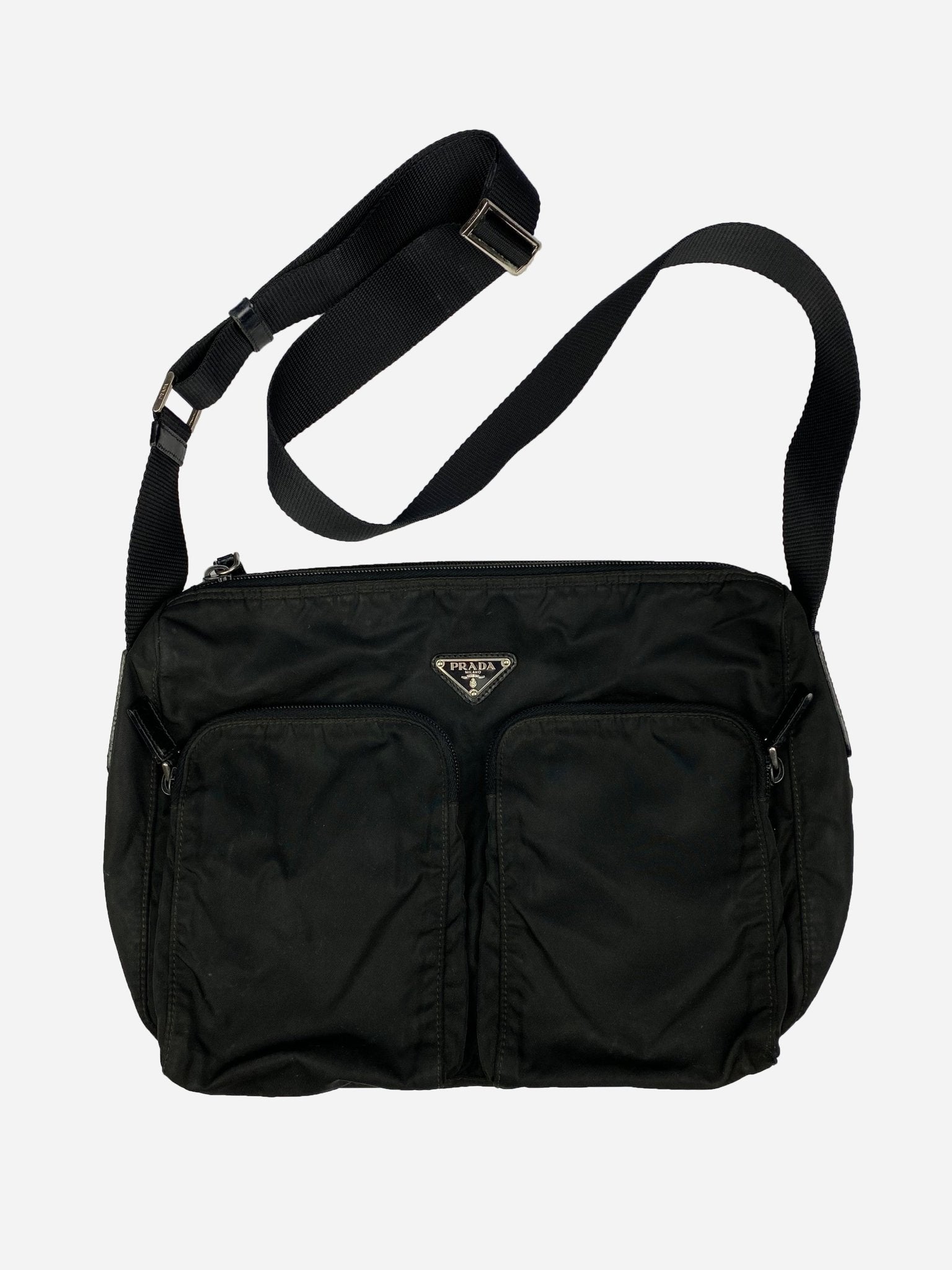 PRADA MILANO TESSUTO NYLON MESSENGER BAG. - SEVENUES.