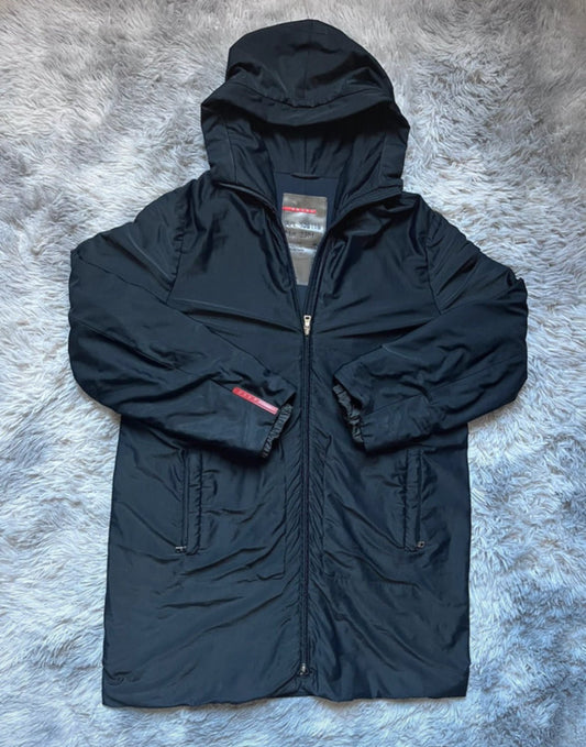 PRADA NYLON COAT NAVY. - SEVENUES.