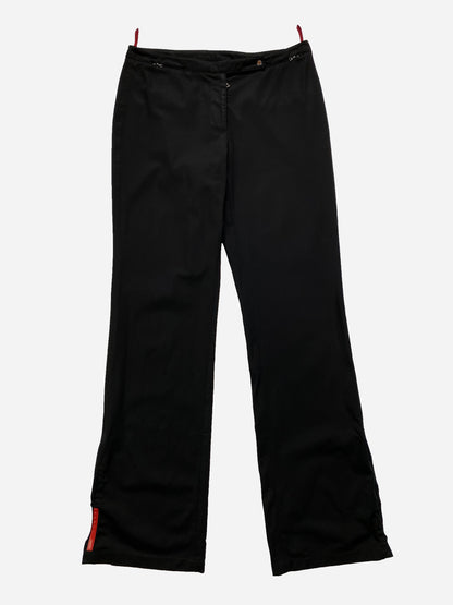 PRADA LINEA ROSSA TESSUTO NYLON FLARED SUIT PANTS. (44 / L)