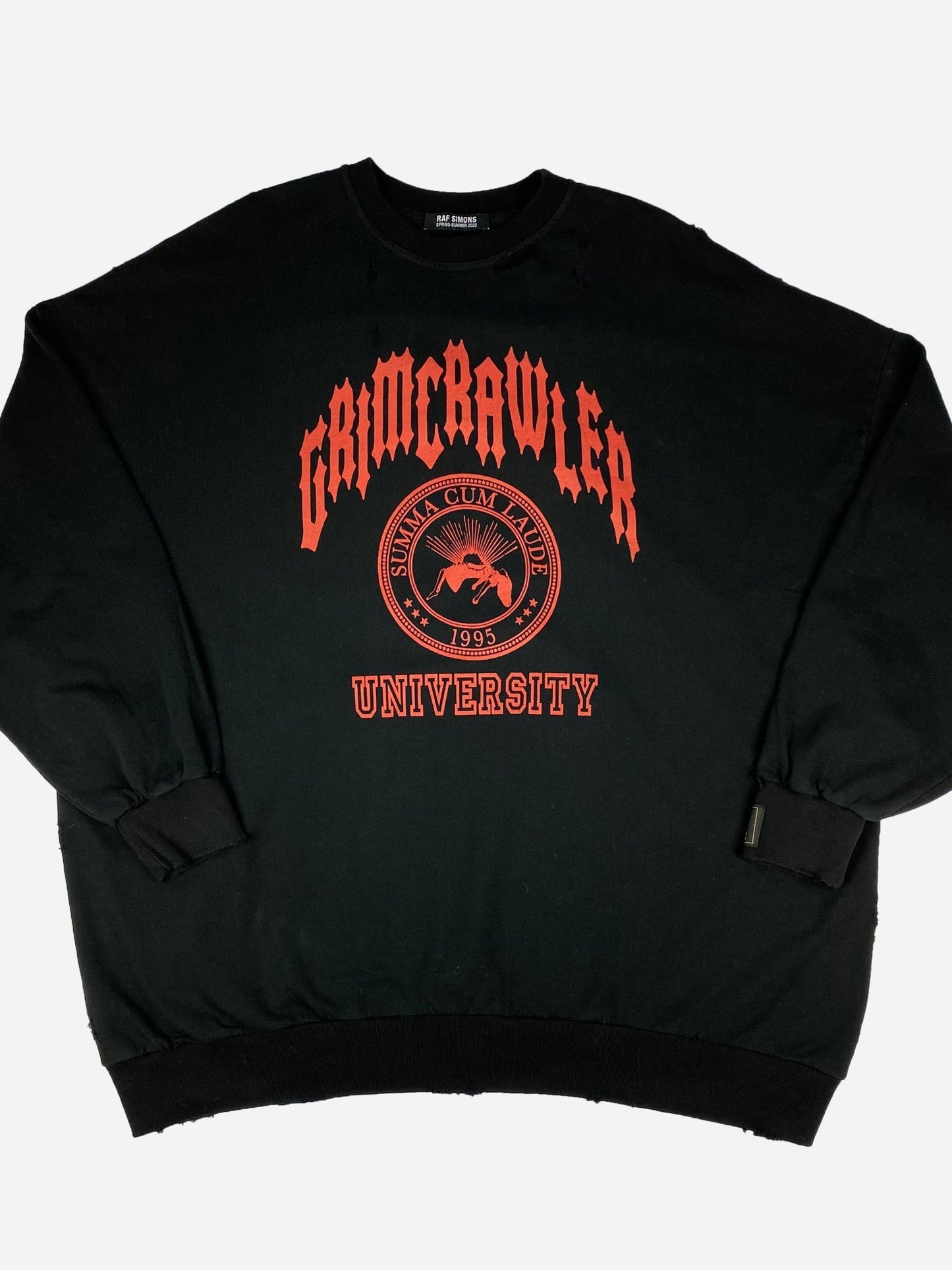 Raf Simons Distressed Sweatshirt RAF SIMONS S/S 2022 'GRIMCRAWLER